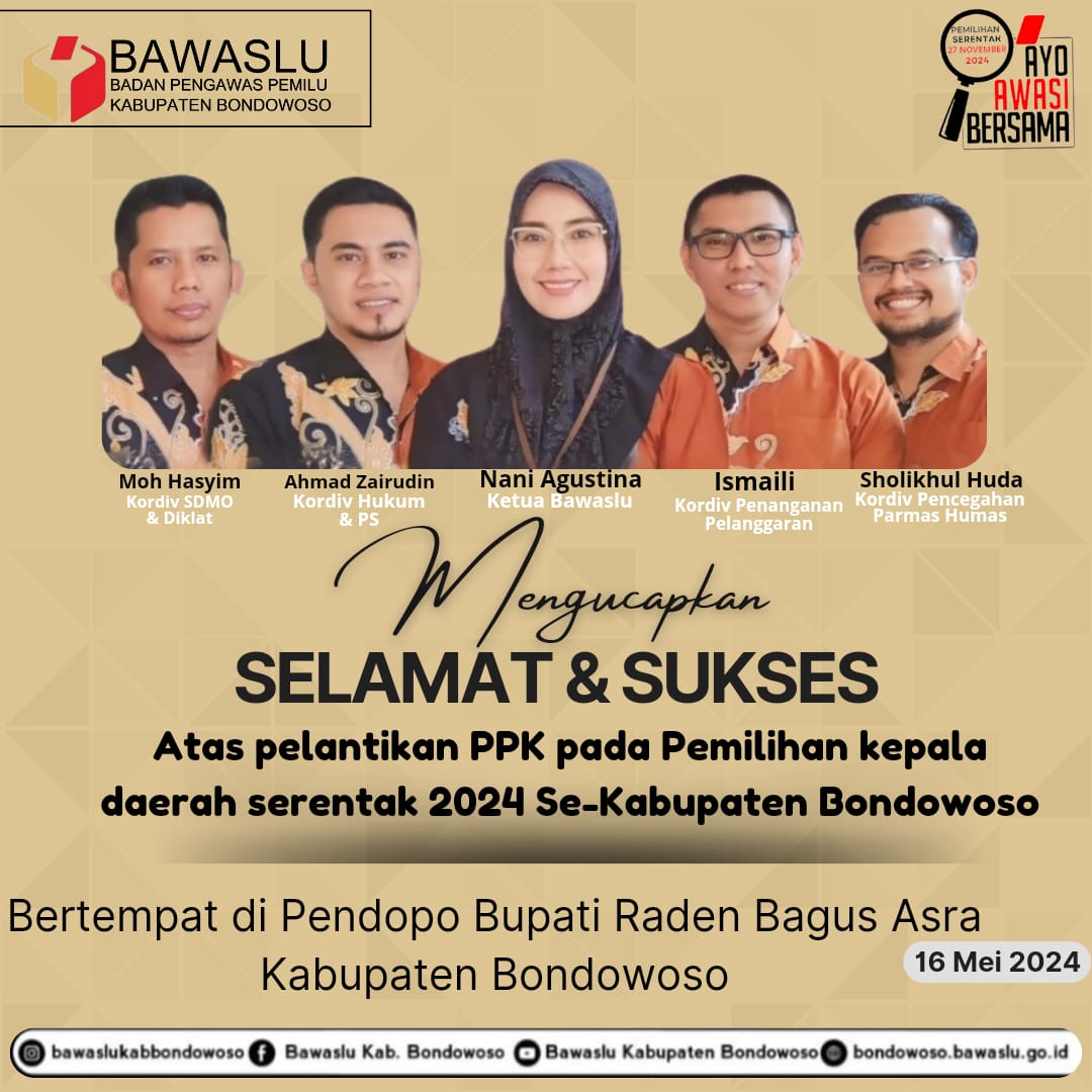 Foto para komisioner Bawaslu Bondowoso