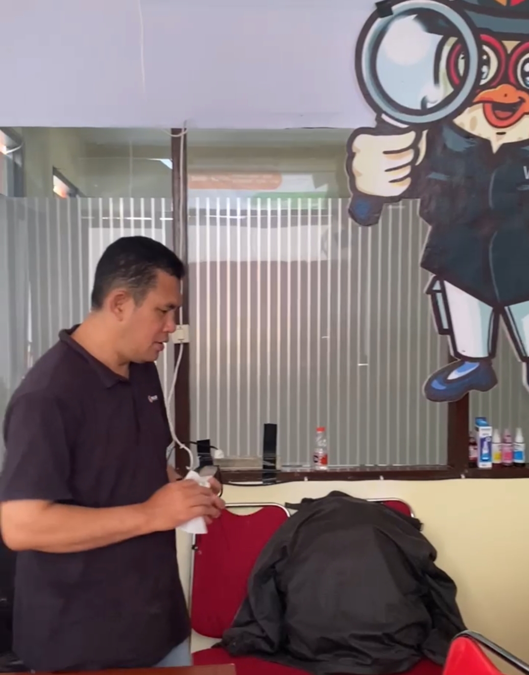 Foto CC saat aktifitas Bersih ruangan