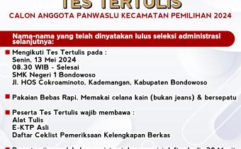 berikut jadwal Tes tulis